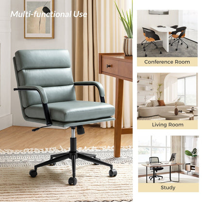 Joseph Modern Task Faux Leather Chair with Tilt Lock and Center Tilt by HULALA HOME