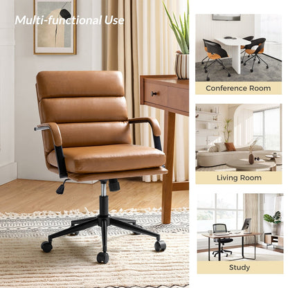 Joseph Modern Task Faux Leather Chair with Tilt Lock and Center Tilt by HULALA HOME