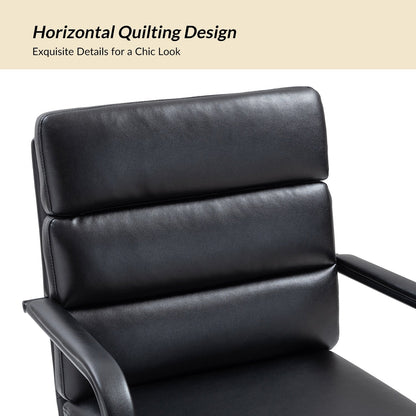 Joseph Modern Task Faux Leather Chair with Tilt Lock and Center Tilt by HULALA HOME