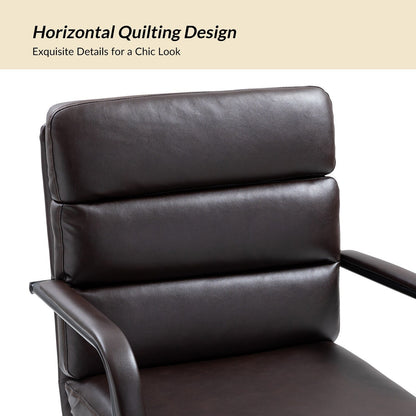 Joseph Modern Task Faux Leather Chair with Tilt Lock and Center Tilt by HULALA HOME