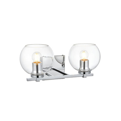 Julian 1 Light Black and Clear Bath Sconce