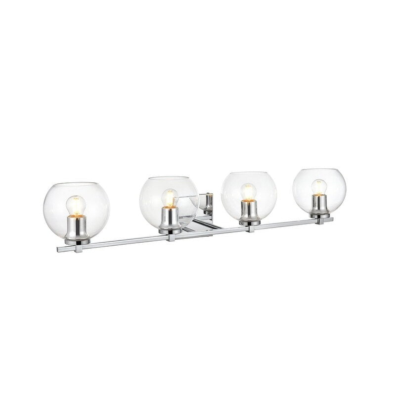Julian 1 Light Black and Clear Bath Sconce