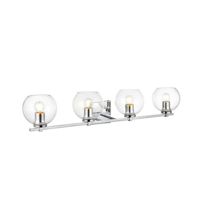 Julian 1 Light Black and Clear Bath Sconce