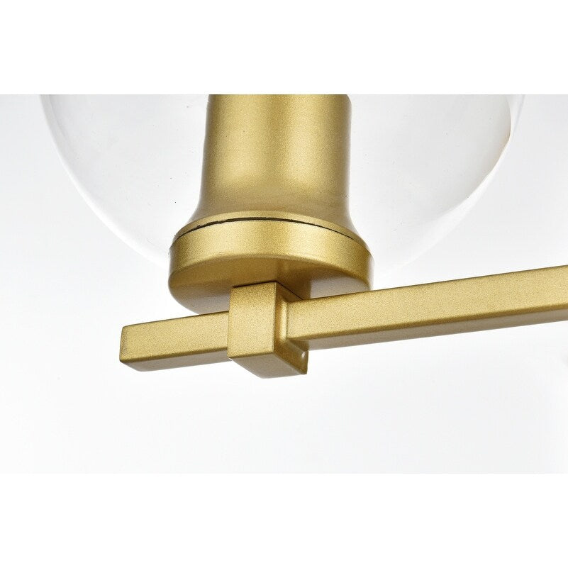 Julian 1 Light Black and Clear Bath Sconce
