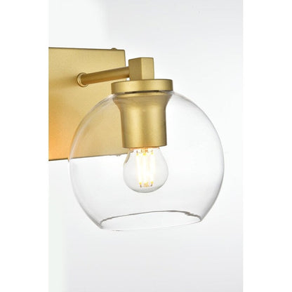 Julian 1 Light Black and Clear Bath Sconce