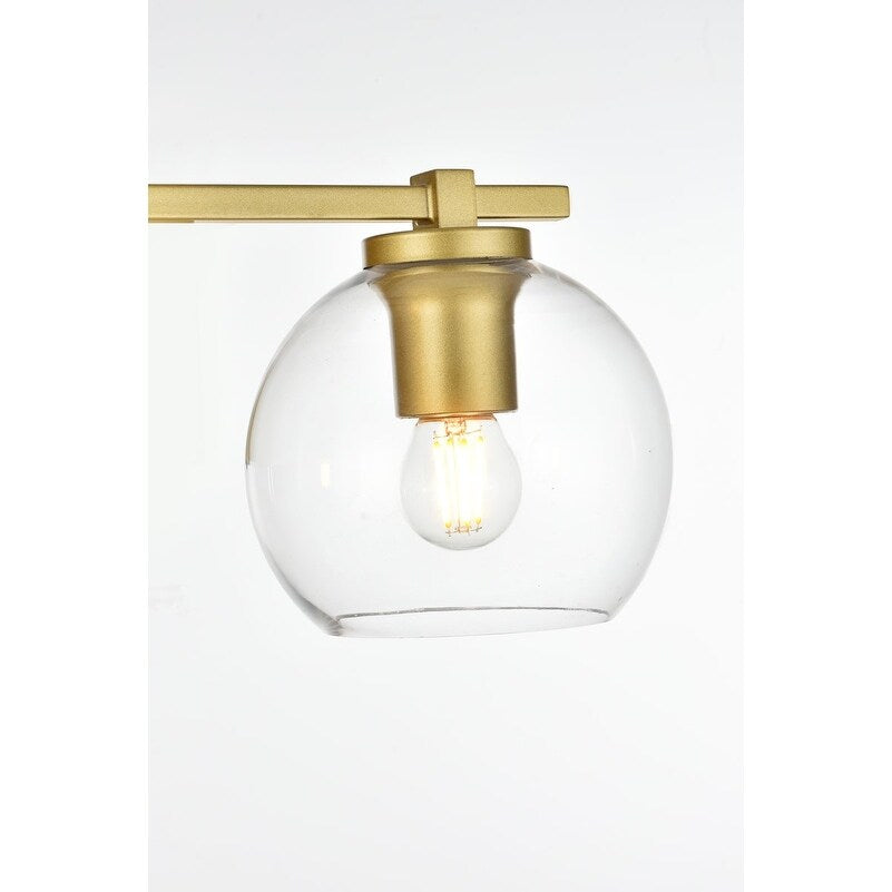 Julian 1 Light Black and Clear Bath Sconce