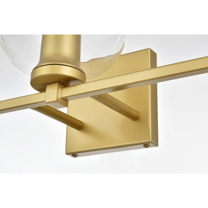 Julian 1 Light Black and Clear Bath Sconce