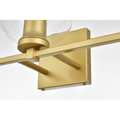 Julian 1 Light Black and Clear Bath Sconce