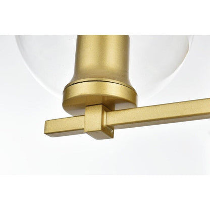 Julian 1 Light Black and Clear Bath Sconce