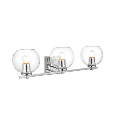 Julian 1 Light Black and Clear Bath Sconce
