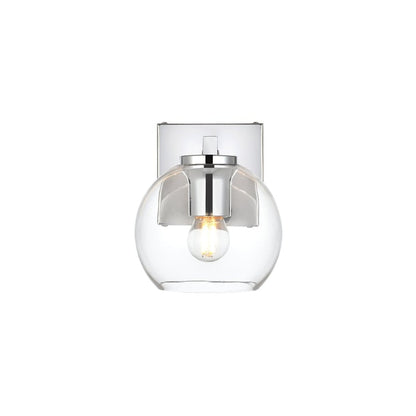 Julian 1 Light Black and Clear Bath Sconce