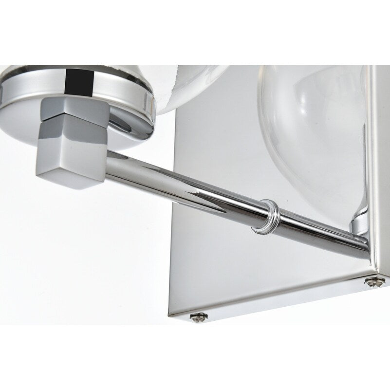 Julian 1 Light Black and Clear Bath Sconce