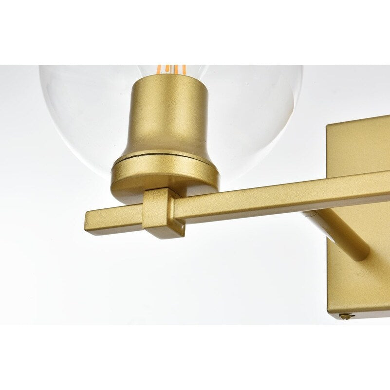 Julian 1 Light Black and Clear Bath Sconce