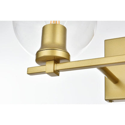 Julian 1 Light Black and Clear Bath Sconce
