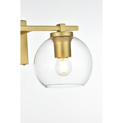 Julian 1 Light Black and Clear Bath Sconce