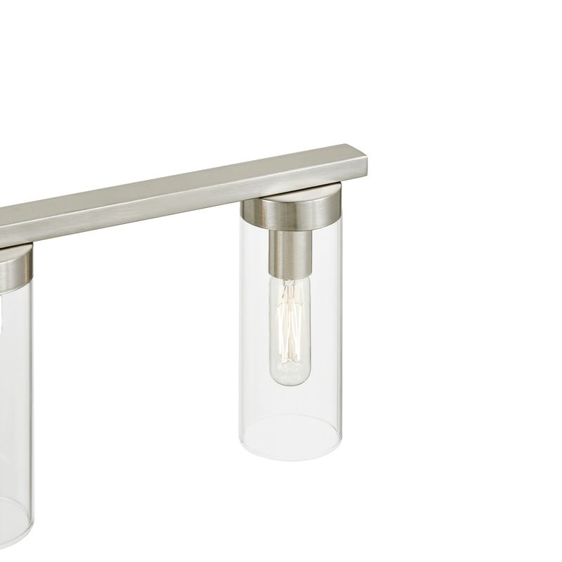 KAWOTI 4-light Modern Dimmable Bathroom Vanity Light with Clear Glass
