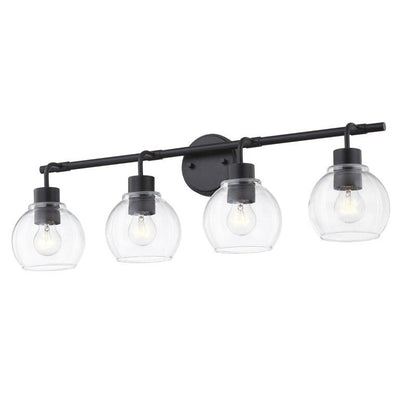 KAWOTI Dimmable Bathroom Vanity Light with Clear Glass Shades