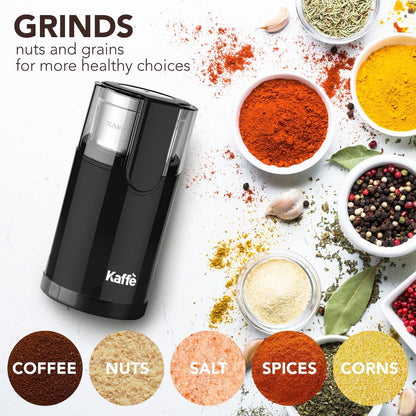 Kaffe Electric Blade Coffee Grinder Removable 4.5oz 14-Cup Capacity
