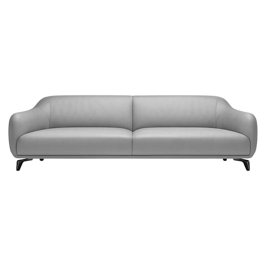 Canapé en cuir gris Kailesh