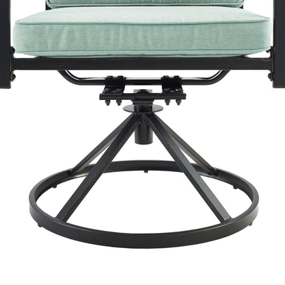 Crosley Kaplan 5Pc Outdoor Metal Round Dining Set- Table & 4 Swivel Chairs