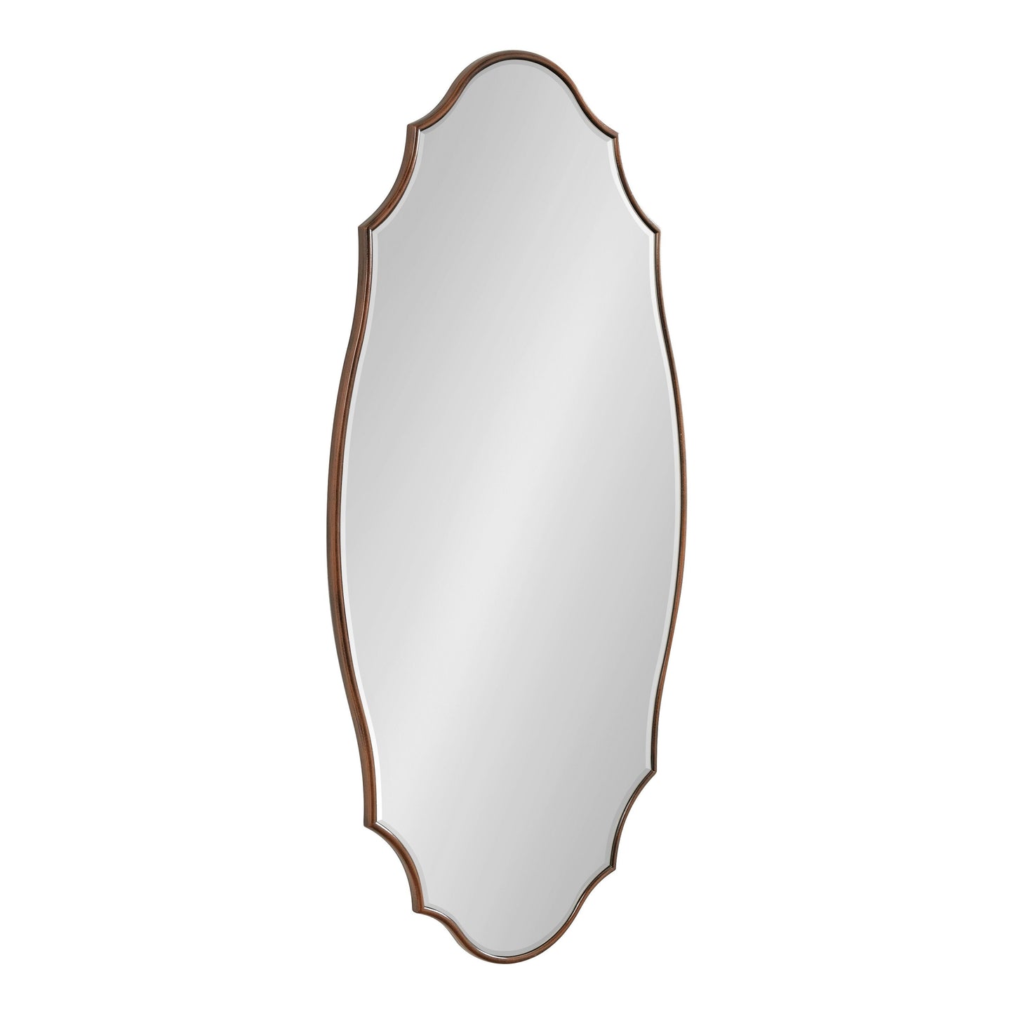 Kate and Laurel Leanna Scalloped Oval Wall Mirror