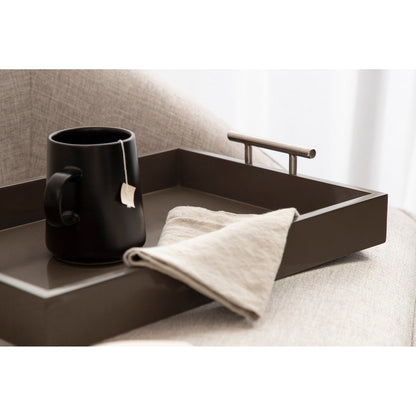 Kate and Laurel Lipton Metal Handle Decorative Tray