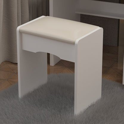 Kerrogee Makeup Vanity Set with Adjustable Lighted Mirror & Stool - 39.4L x 19.7W x 53.5H
