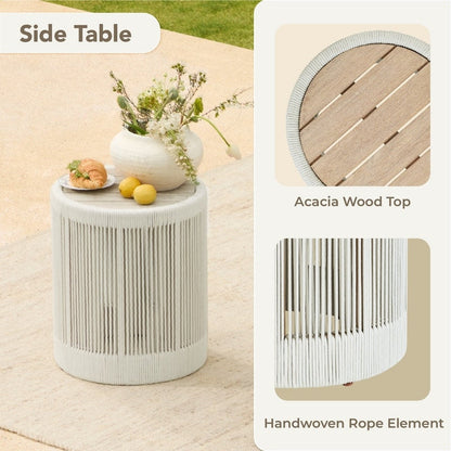 Khloe Outdoor Wood Patio Furniture Swivel Chair