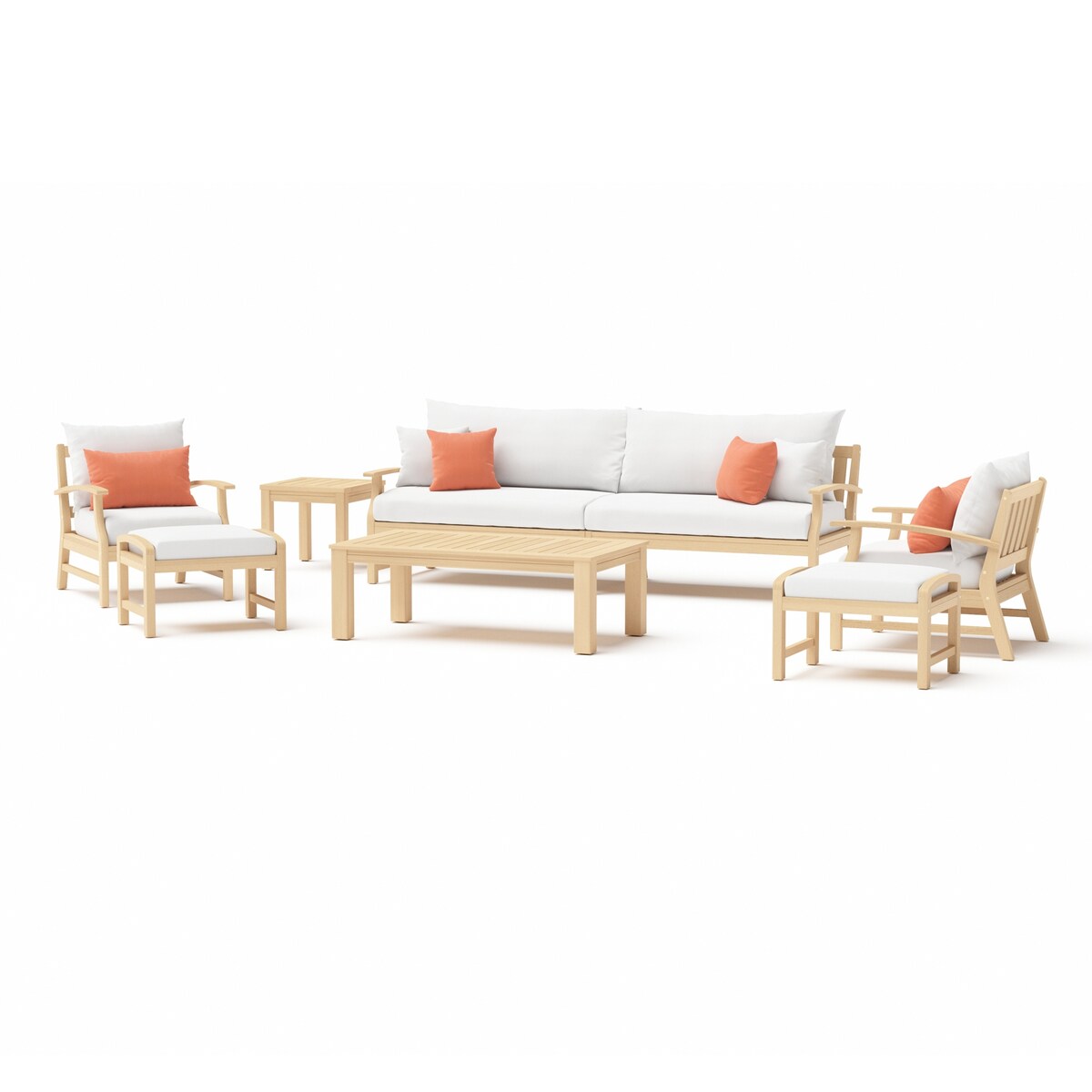 Kooper 8 Piece Sunbrella Outdoor Patio Sofa & Club Chair Set