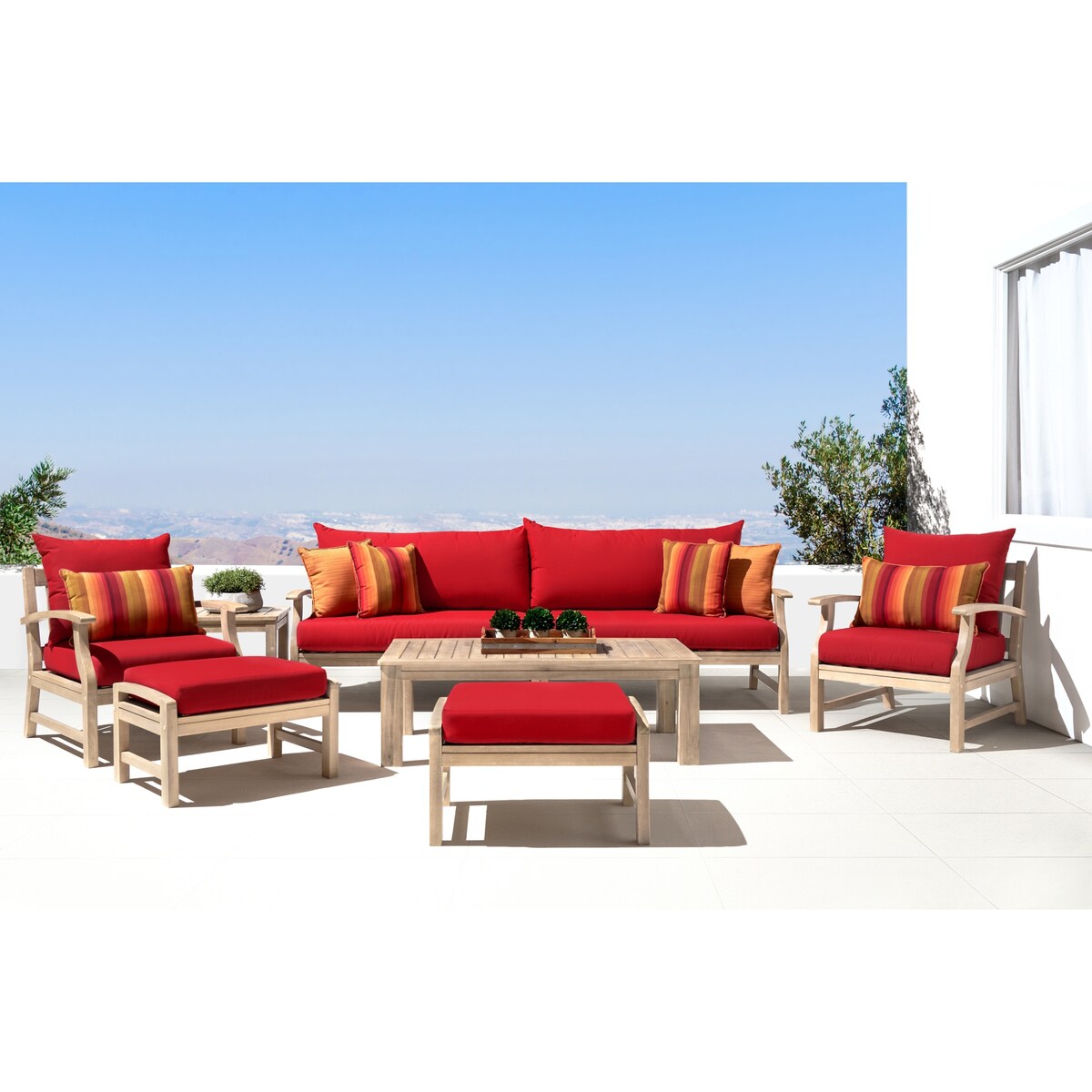 Kooper 8 Piece Sunbrella Outdoor Patio Sofa & Club Chair Set