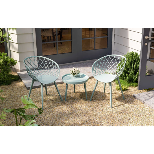 Jamesdar Kurv 3 Piece Mid-Century Modern Patio Chat Set