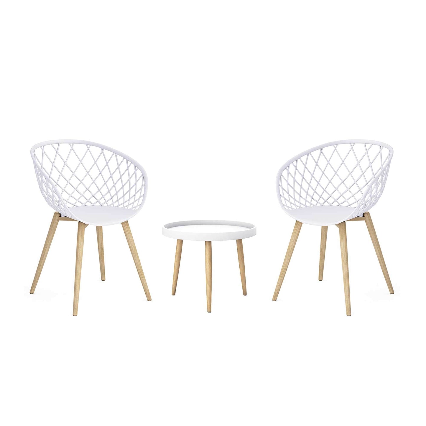 Jamesdar Kurv 3 Piece Mid-Century Modern Patio Chat Set