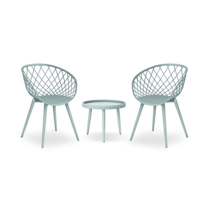 Jamesdar Kurv 3 Piece Mid-Century Modern Patio Chat Set
