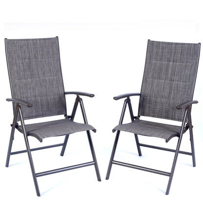 Kozyard Coolmen Outdoor Patio Dining Furniture 2-Pack Foldable Chairs