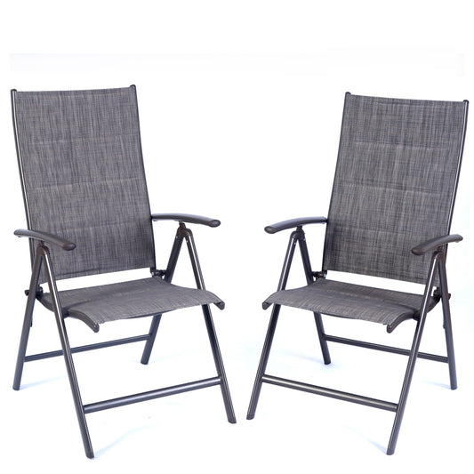 Kozyard Coolmen Outdoor Patio Dining Furniture 2-Pack Foldable Chairs