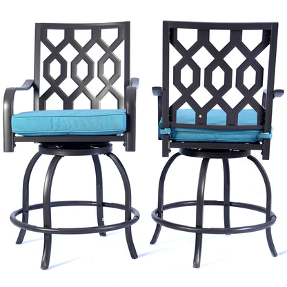 Kozyard Isabella High Swivel Bar Stools/Chair Set