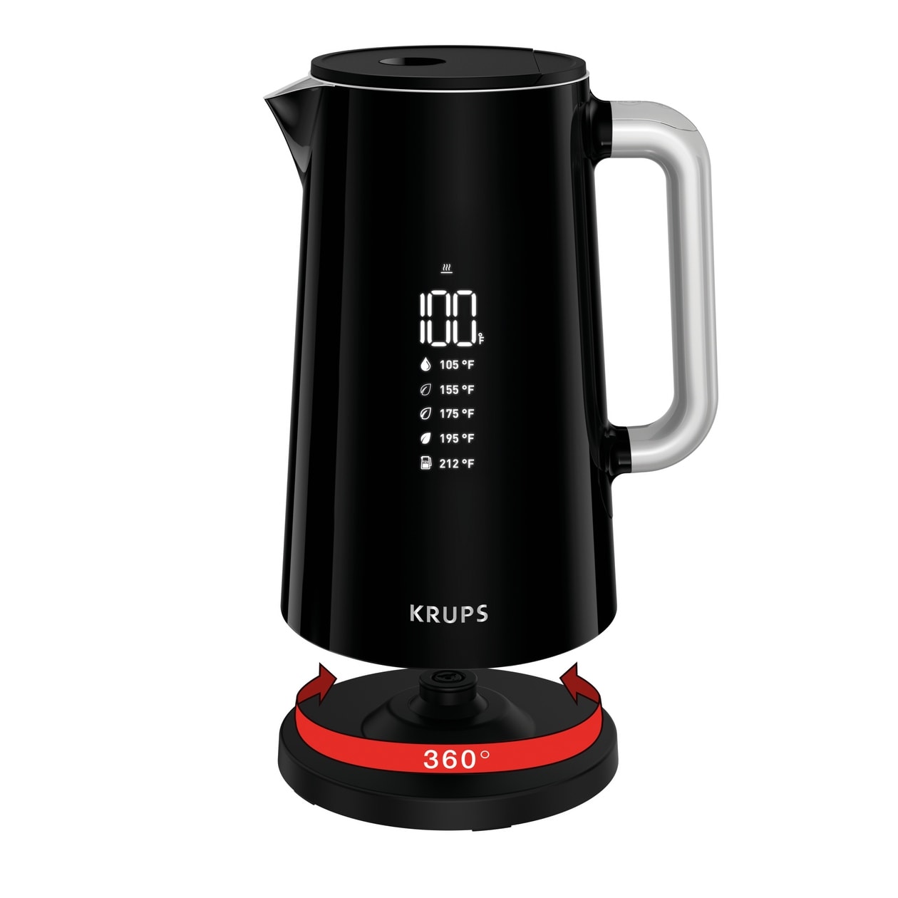 Krups Smart Temp Digital Kettle, Black