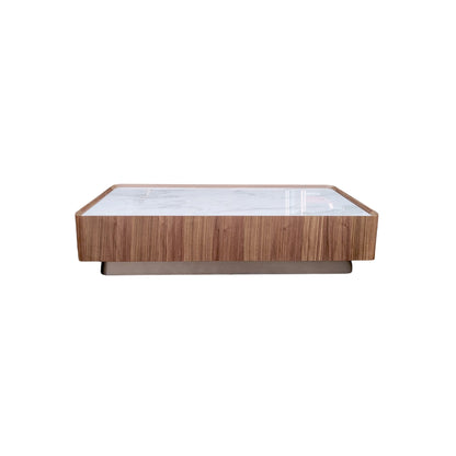 Table basse rectangulaire en noyer Ora