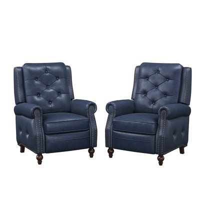 LUE BONA Leather Recliner Chair Accent Chairs for Living Room Set of 2