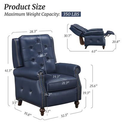 LUE BONA Leather Recliner Chair Accent Chairs for Living Room Set of 2