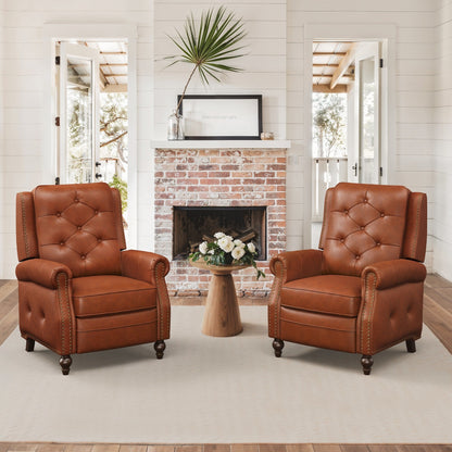 LUE BONA Leather Recliner Chair Accent Chairs for Living Room Set of 2