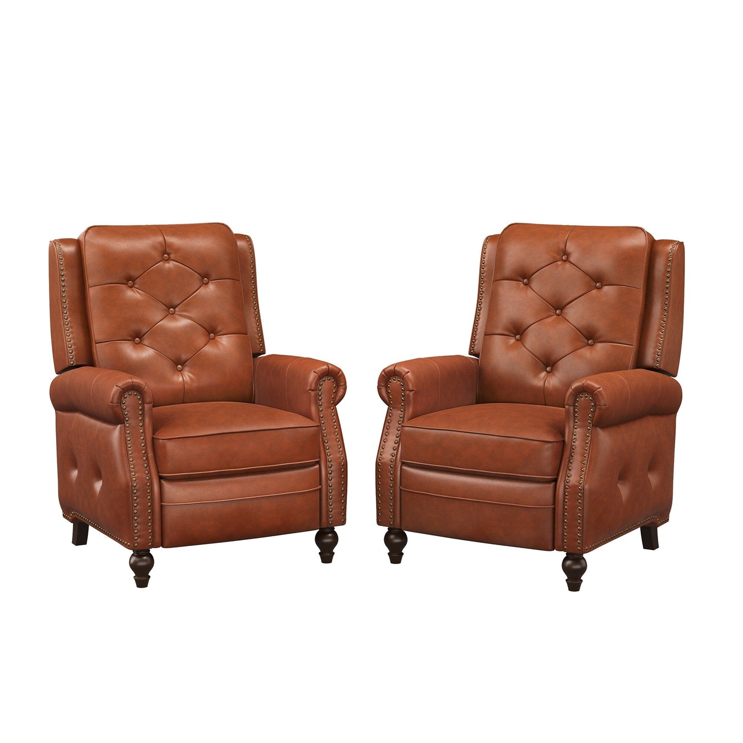 LUE BONA Leather Recliner Chair Accent Chairs for Living Room Set of 2