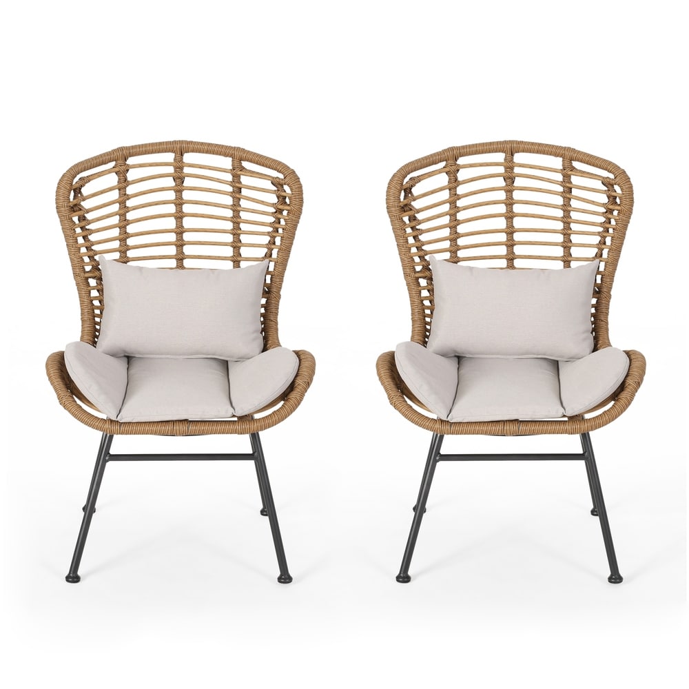 La Habra Outdoor Wicker Club Chairs (Set of 2) by Christopher Knight Home