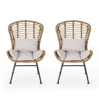 La Habra Outdoor Wicker Club Chairs (Set of 2) by Christopher Knight Home