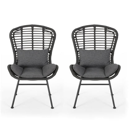 La Habra Outdoor Wicker Club Chairs (Set of 2) by Christopher Knight Home