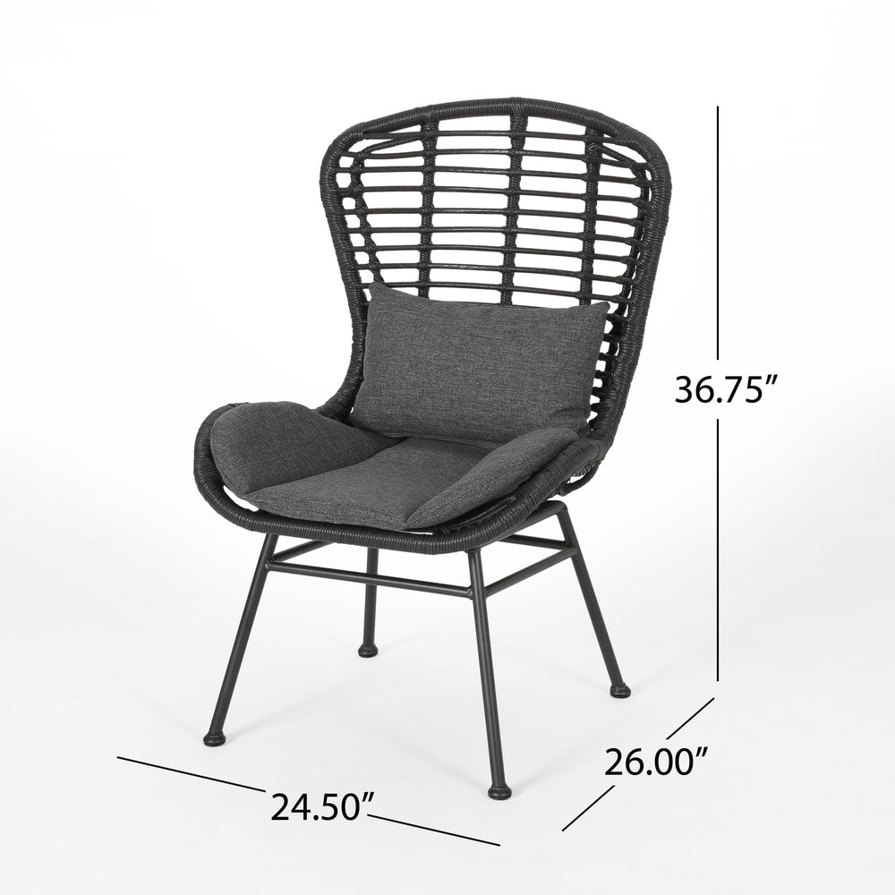 La Habra Outdoor Wicker Club Chairs (Set of 2) by Christopher Knight Home