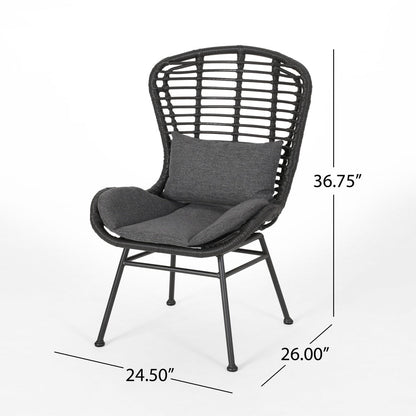 La Habra Outdoor Wicker Club Chairs (Set of 2) by Christopher Knight Home