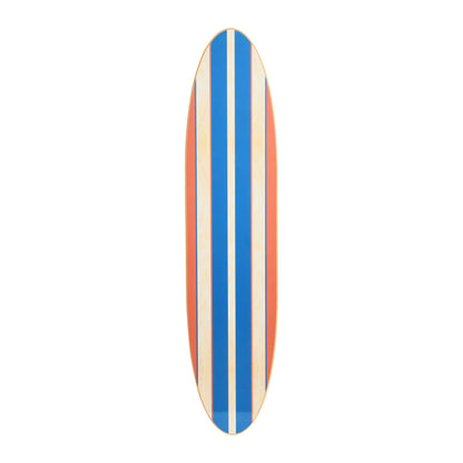 Lacquered Wood Surfboard Wall Décor
