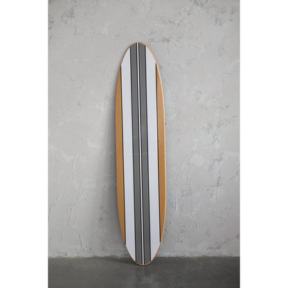 Lacquered Wood Surfboard Wall Décor