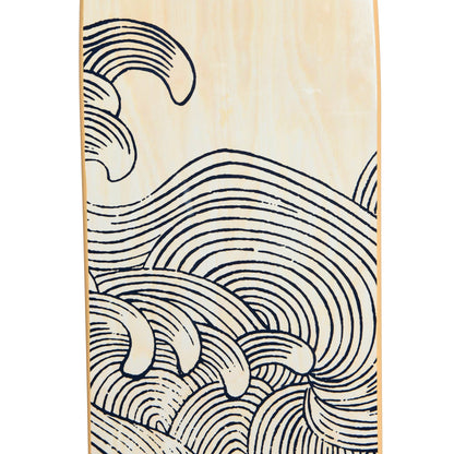 Lacquered Wood Surfboard Wall Décor